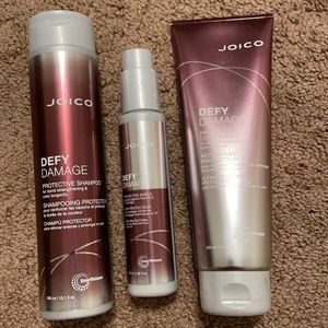 Shampoo, conditioner and heat protectant